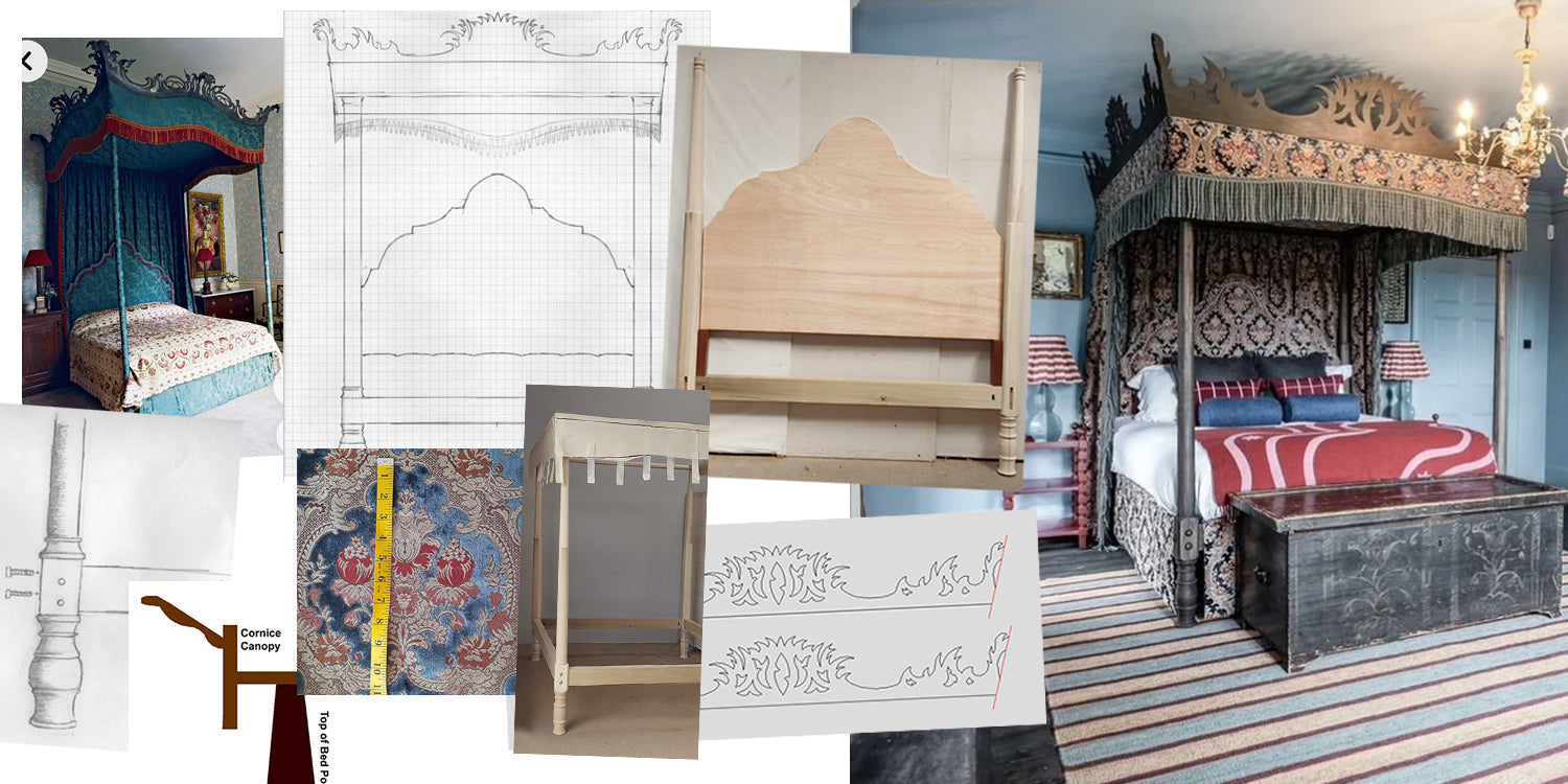 Design Board for Bespoke Four Poster Bed