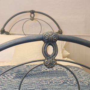 Blue and Gold Antique Single Bed MS70