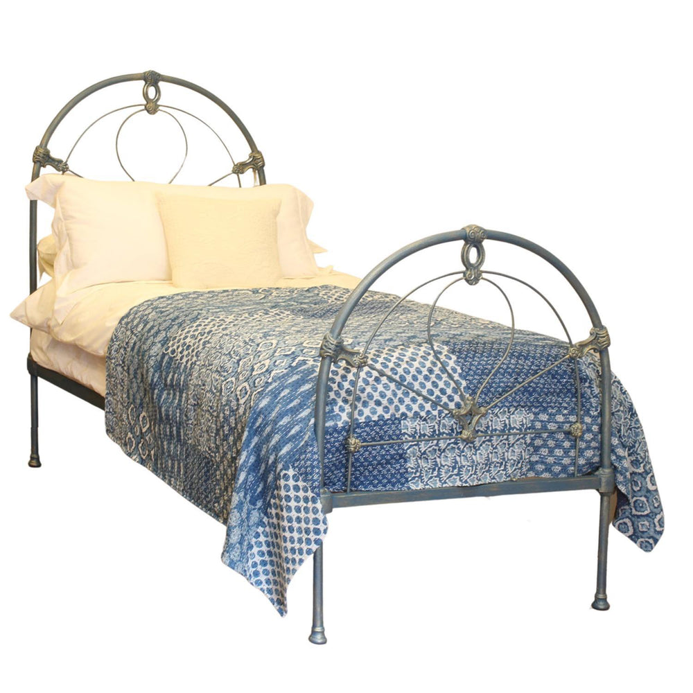 Blue and Gold Antique Single Bed MS70