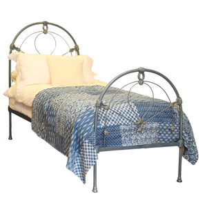 Blue and Gold Antique Single Bed MS70