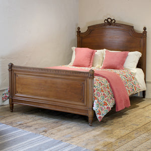 160cm Wide Walnut Antique Bed WK197