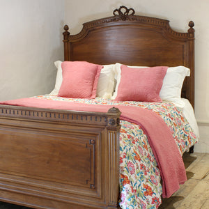 160cm Wide Walnut Antique Bed WK197