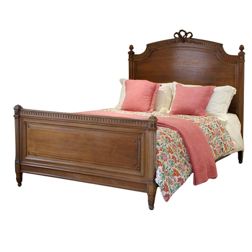 160cm Wide Walnut Antique Bed WK197