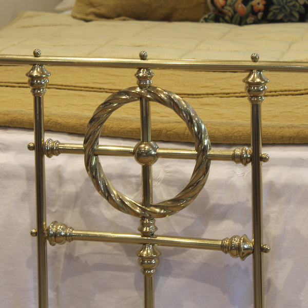 Extra-Wide Antique Brass Bed from Seventh Heaven