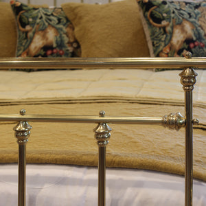 Extra-Wide Antique Brass Bed from Seventh Heaven