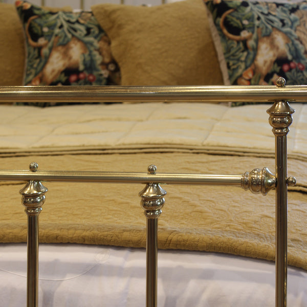 Extra-Wide Antique Brass Bed from Seventh Heaven