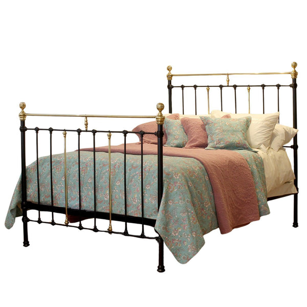 King Brass & Iron Bed in Black MK308