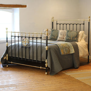 king size antique bed in black