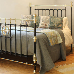 king size antique bed in black