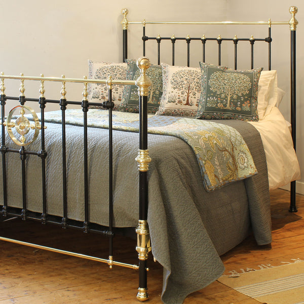 king size antique bed in black