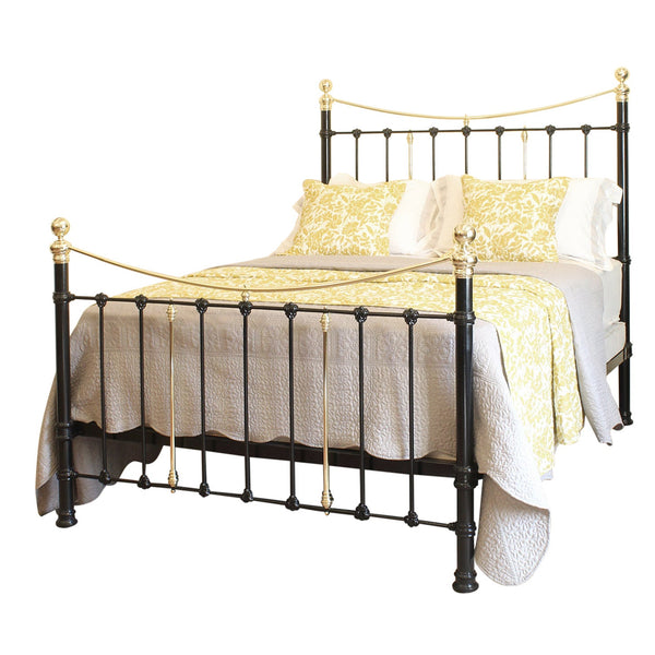 King Cast Iron & Brass Bed in Black MK292