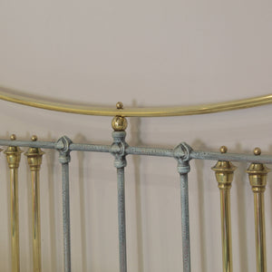 King Size Antique Bed in Blue Verdigris