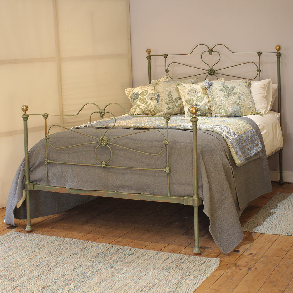 5ft Green Verdigris Antique Bed