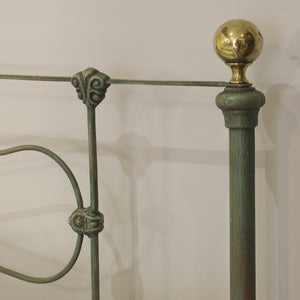 5ft Green Verdigris Antique Bed