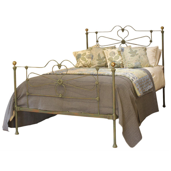 5ft Green Verdigris Antique Bed