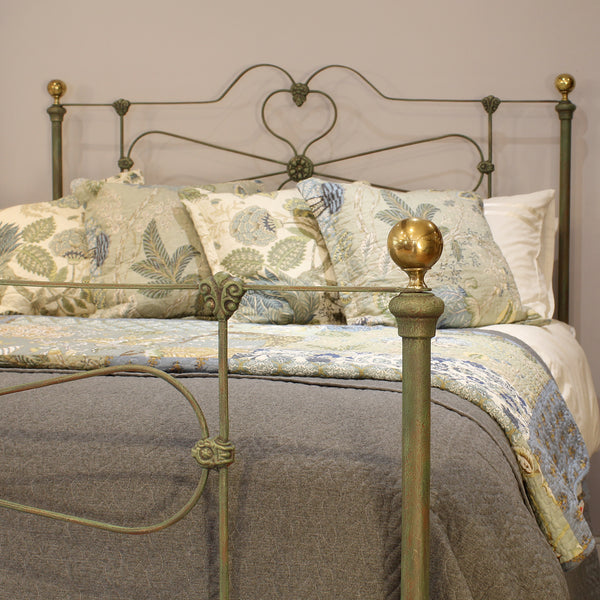 5ft Green Verdigris Antique Bed
