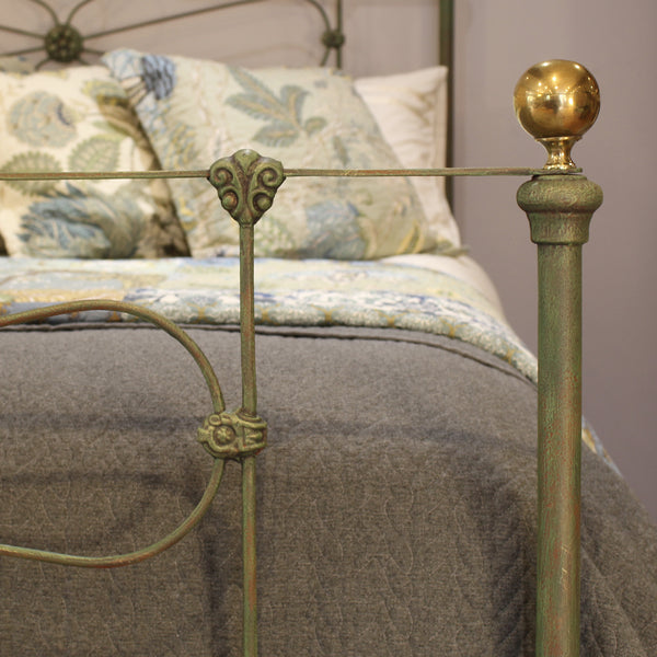 5ft Green Verdigris Antique Bed