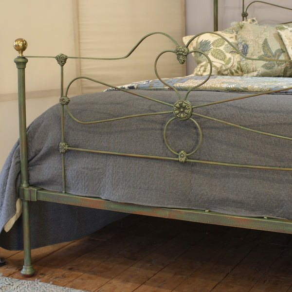 5ft Green Verdigris Antique Bed