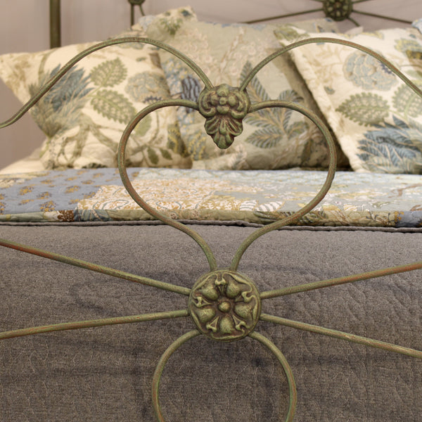 5ft Green Verdigris Antique Bed