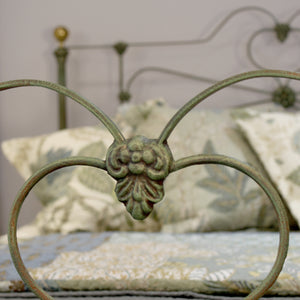 5ft Green Verdigris Antique Bed