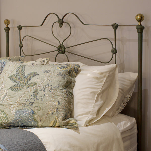 5ft Green Verdigris Antique Bed