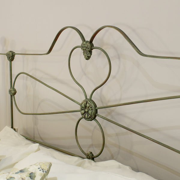 5ft Green Verdigris Antique Bed