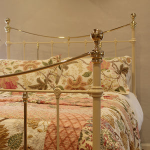 King Brass & Iron Bed in Cream MK310