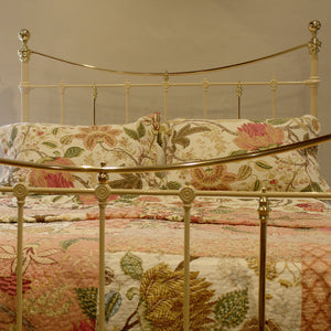 King Brass & Iron Bed in Cream MK310