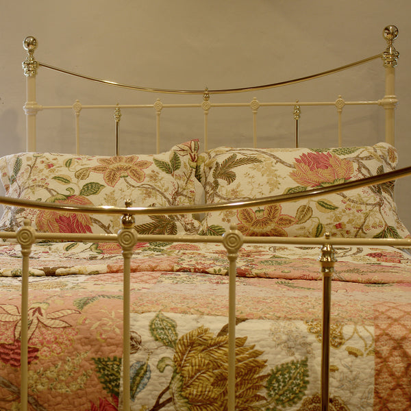 King Brass & Iron Bed in Cream MK310