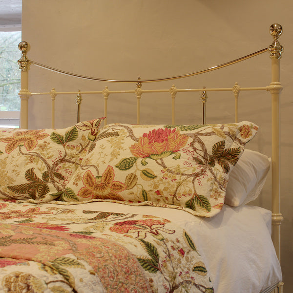 King Brass & Iron Bed in Cream MK310