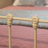 King Cast Iron & Brass Bed in Cream MK315