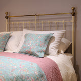 King Cast Iron & Brass Bed in Cream MK315