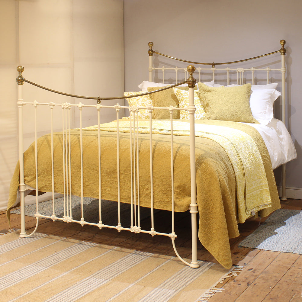 King Size Antique Bed in Cream