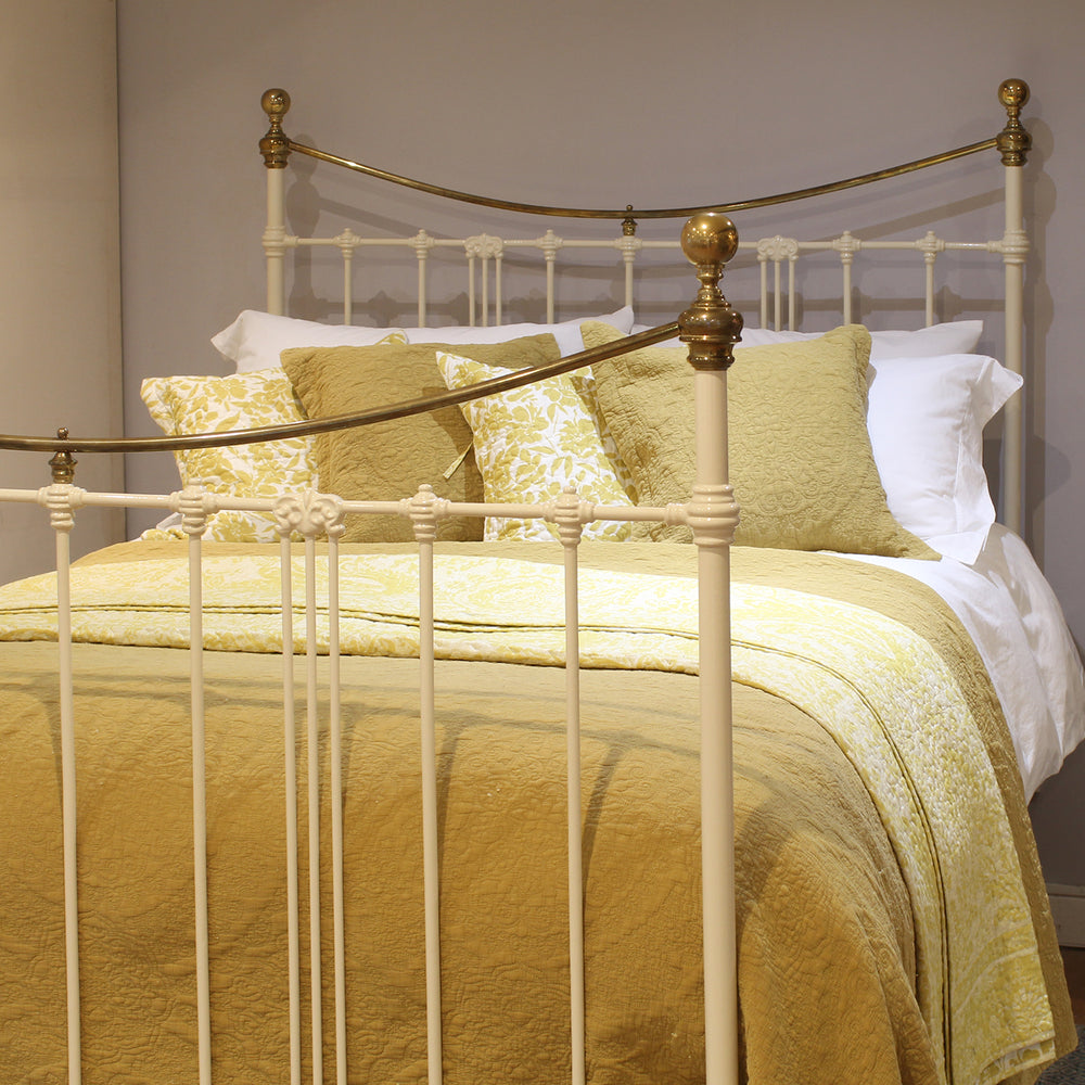 King Size Antique Bed in Cream