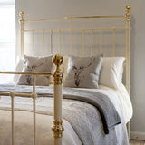 King Brass & Iron Bed in Cream MK294