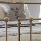 King Brass & Iron Bed in Cream MK294