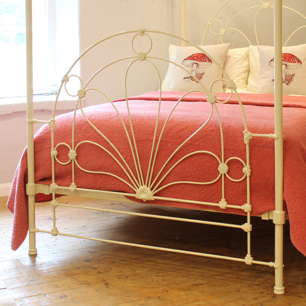 King Size Cream Four Poster Bed