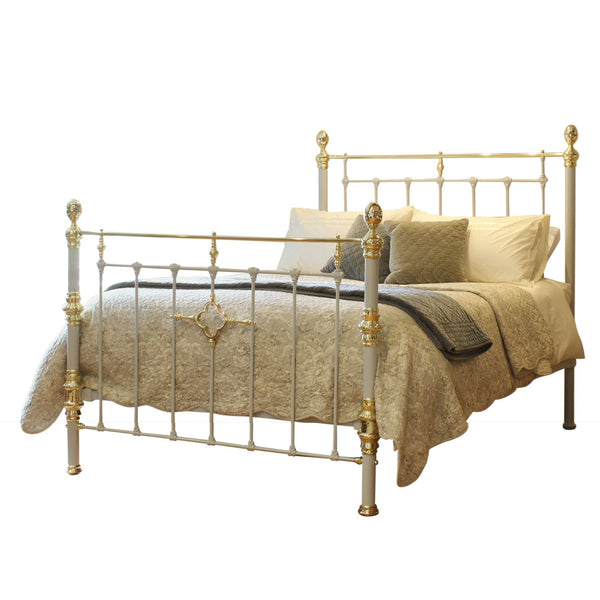 Decorative King Antique Bed in Light Grey MK275