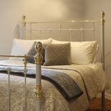 Decorative King Antique Bed in Light Grey MK275