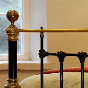 King Brass & Iron Bed with Brass Features MK317