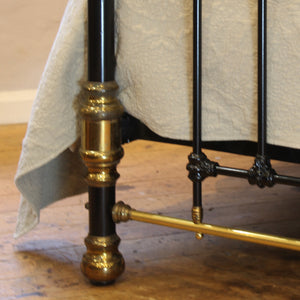 King Brass & Iron Bed with Brass Features MK317