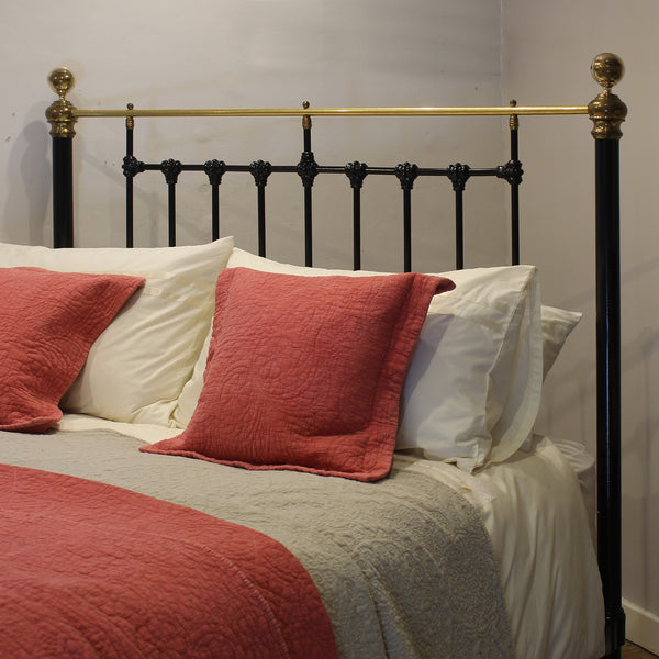 King Brass & Iron Bed with Brass Features MK317