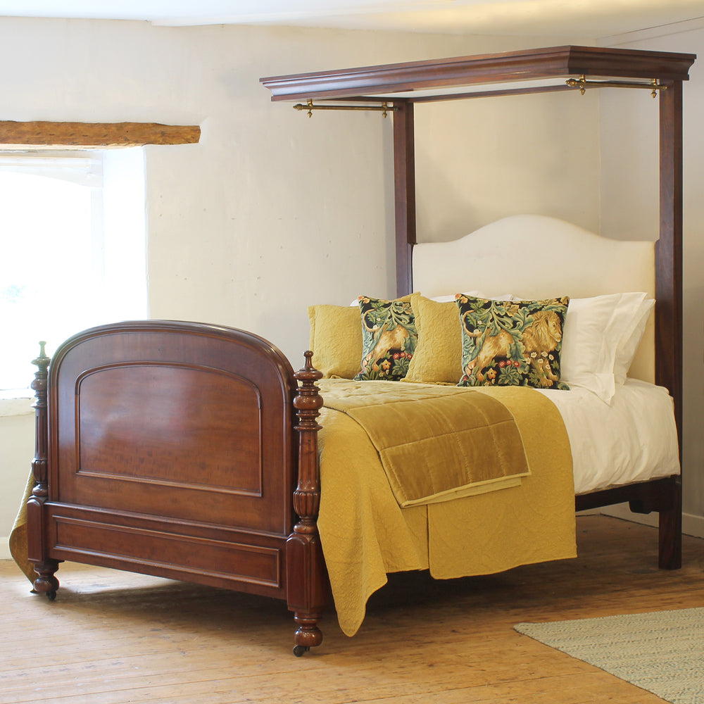 Victorian Mahogany Half Tester Antique Bed