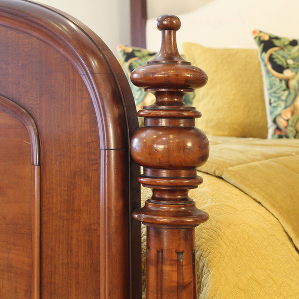 Victorian Mahogany Half Tester Antique Bed