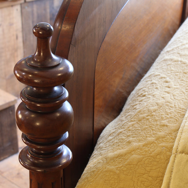 Victorian Mahogany Half Tester Antique Bed