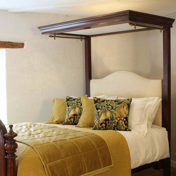 Victorian Mahogany Half Tester Antique Bed