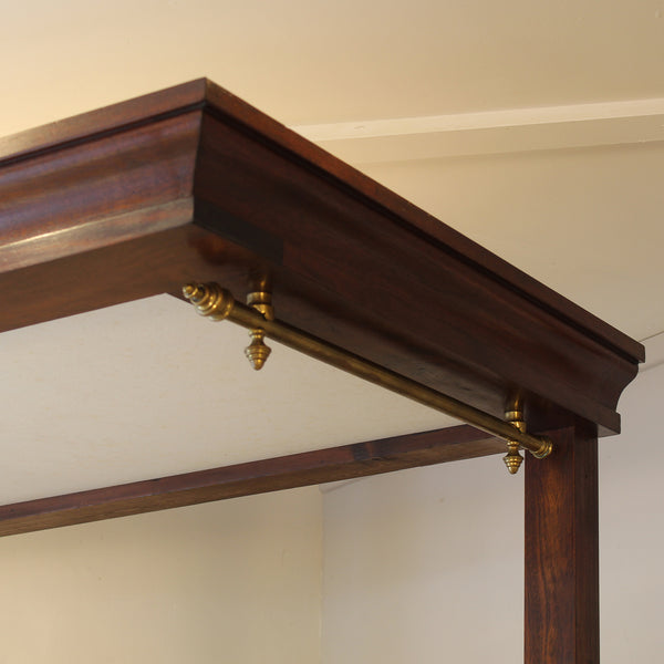 Victorian Mahogany Half Tester Antique Bed