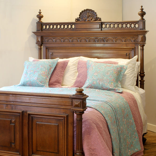 King Size Renaissance Style Walnut Bed WK198