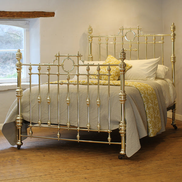 King All Brass Bed with Ring Decoration MK319