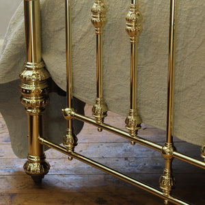 King All Brass Bed with Ring Decoration MK319